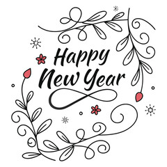 Happy New Year vector illustration Adobe Illustrator Artwork