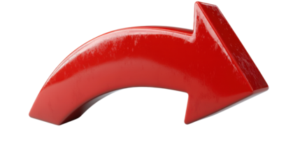 arrow pointing down isolated on white background