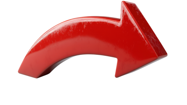 arrow pointing down isolated on white background