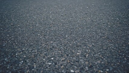 Close-up Asphalt Texture, Grey Cement Road Surface with Small Stones
