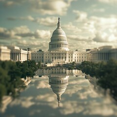 Fototapeta premium US Capitol Building: A Washington DC Landmark