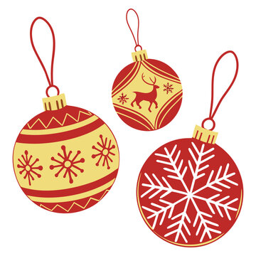 Christmas bubals vector illustration Adobe Illustrator Artwork