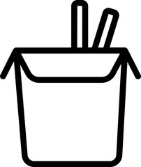 Takeout Meal Line Icon