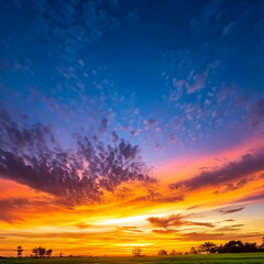 Fototapeta premium beautiful sunset view