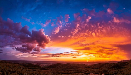 Fototapeta premium beautiful sunset view