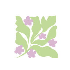 Botanical doodle background art vector