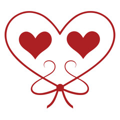 Valentine's day heart shape color art vector.