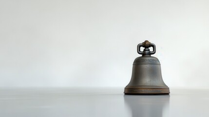 Exchange Bell with Sharp Lighting on White Backdrop