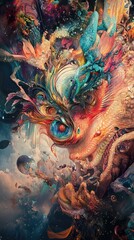 Cosmic Dreamscape: A Surreal Abstract Masterpiece