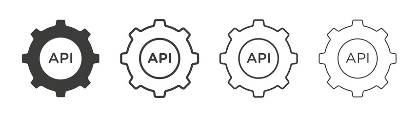 API icon pack. vector illustration
