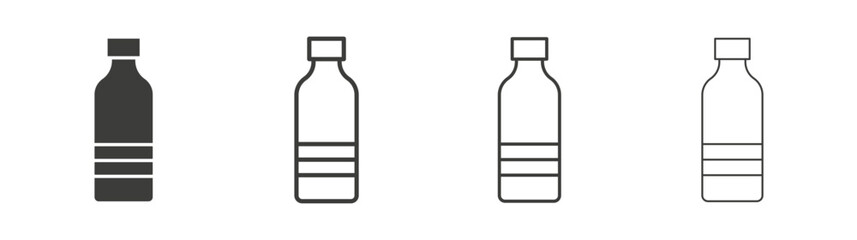 Bottle icon pack. vector illustration