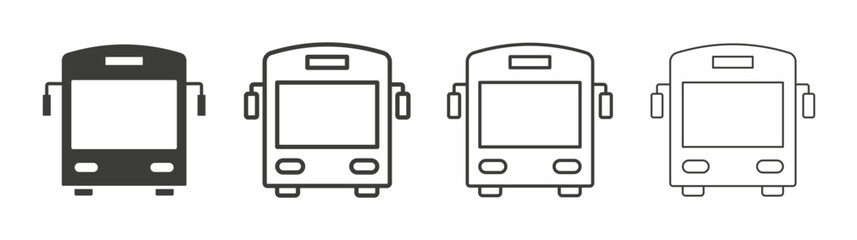 Bus icon pack. vector illustration
