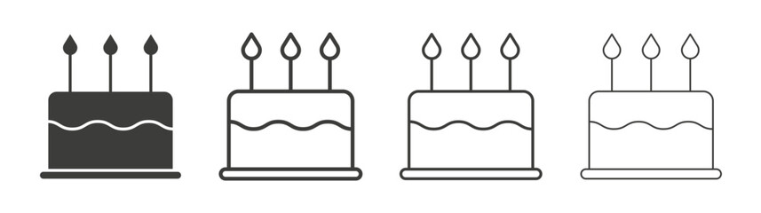 Cake icon pack. vector illustration
