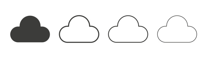 Cloud icon pack. vector illustration