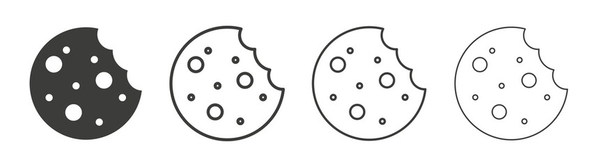 Cookie icon pack. vector illustration