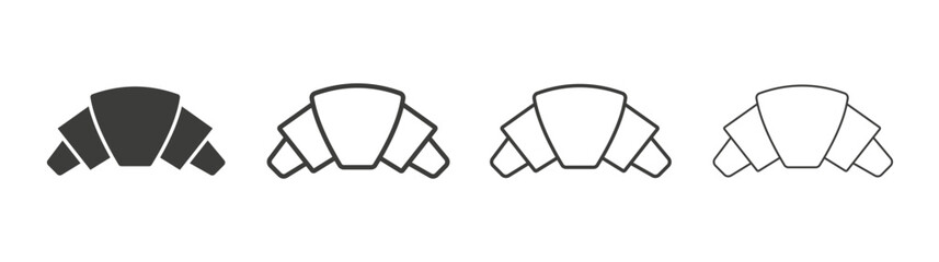 Croissant icon pack. vector illustration