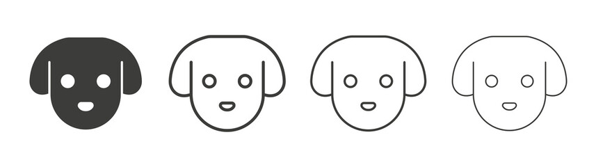 Dog icon pack. vector illustration