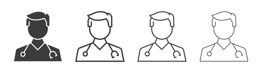 Doctor icon pack. vector illustration