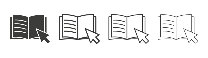 E-book icon pack. vector illustration