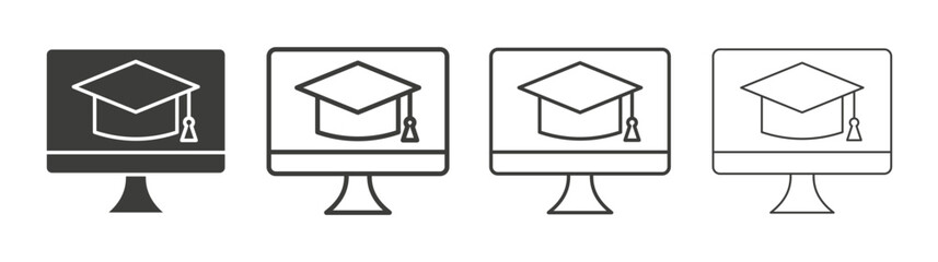 E-learning icon pack. vector illustration