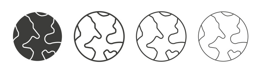 Earth icon pack. vector illustration