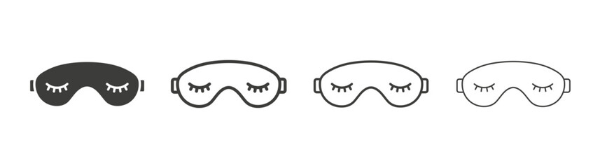 Eye mask icon pack. vector illustration