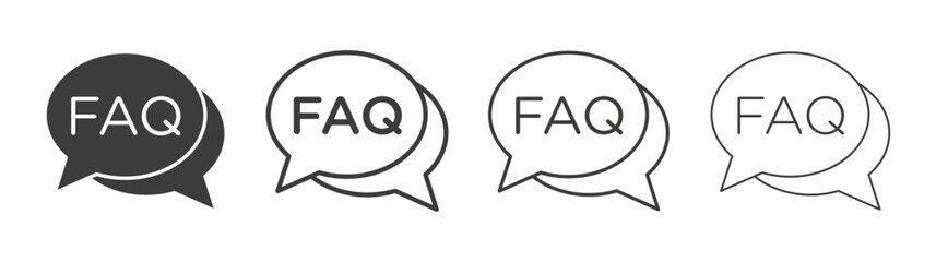 FAQs icon pack. vector illustration
