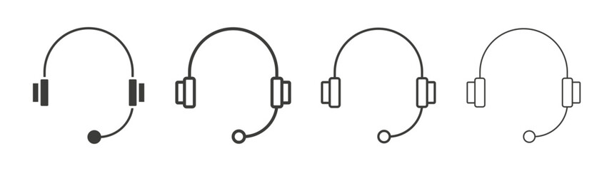 Headphone icon pack. vector illustration