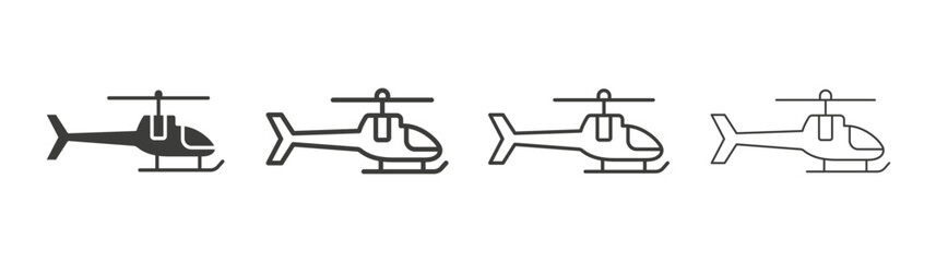 Helicopter icon pack. vector illustration