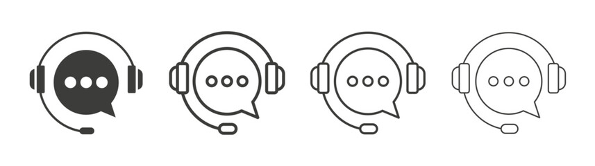 Live chat icon pack. vector illustration