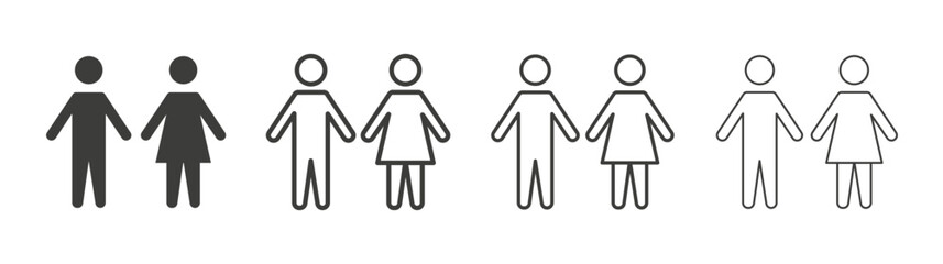 Fototapeta premium Man and woman icon pack. vector illustration