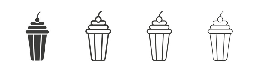 Milkshake icon pack. vector illustration