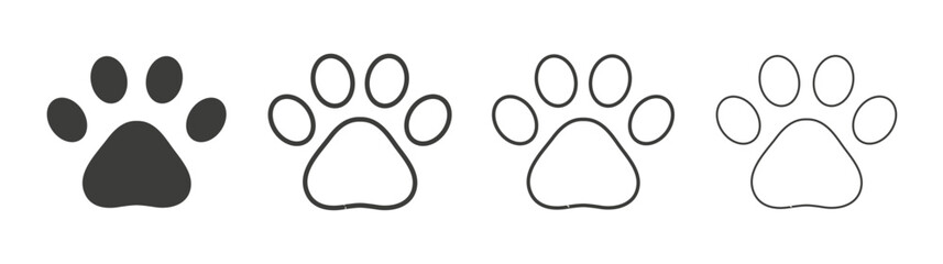 Paw icon pack. vector illustration