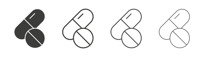 Pills icon pack. vector illustration