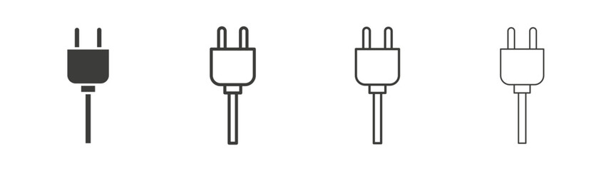 Plug adapter icon pack. vector illustration