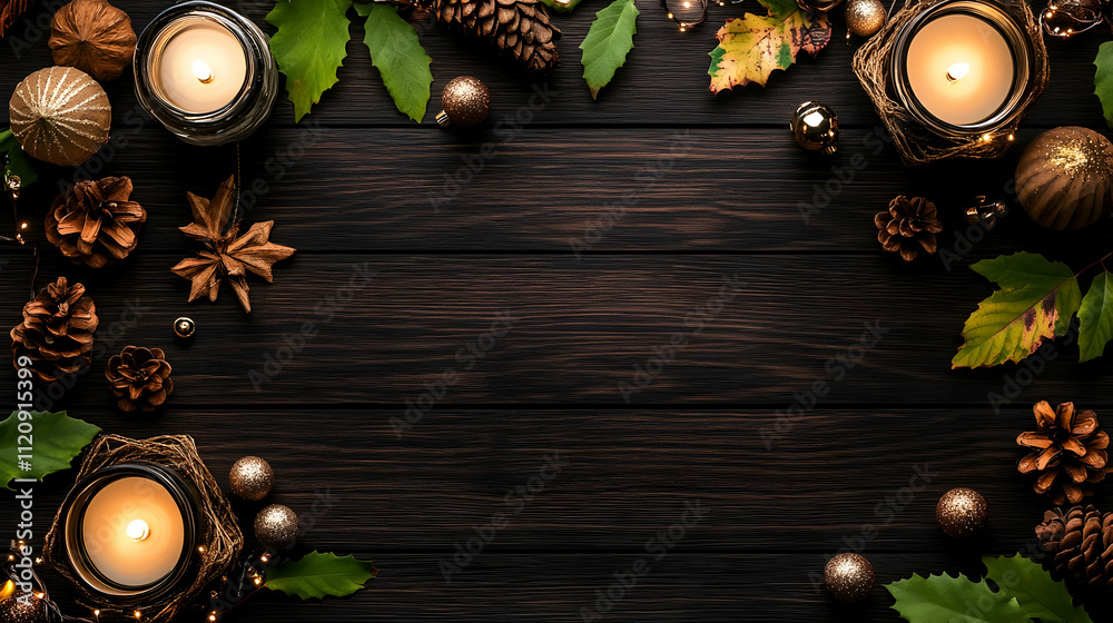 Fototapete a christmas card template design with a space to add a photograph