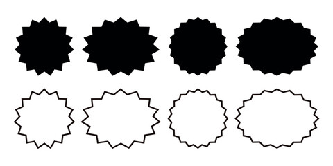 collection of Starburst speech bubbles