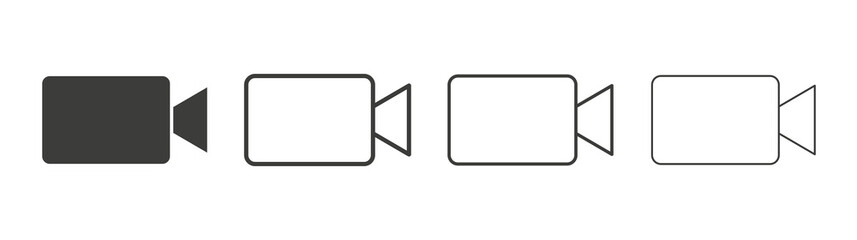 Video call icon pack. vector illustration