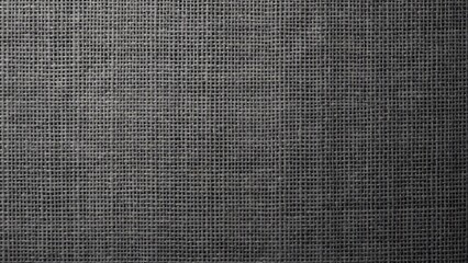 Fototapeta premium Black & Gray Burlap Fabric Texture, Linen, Jute, Canvas Background for Design, Print, Wallpaper