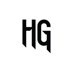 HG monogram logo design letter text name symbol monochrome logotype alphabet character simple logo