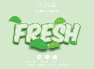 Fresh 3D editable text effect new style