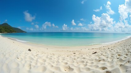 Obraz premium Serene Okinawa Beach, Turquoise Waters, White Sand, Tranquil Escape