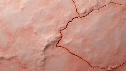 Naklejka premium Detailed Pinkish-Red Stone Texture, Cracked, Veined Surface Background