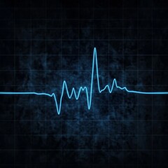 Heart rate stable concept. Digital heartbeat monitor on a dark background.