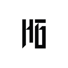 HG monogram logo design letter text name symbol monochrome logotype alphabet character simple logo