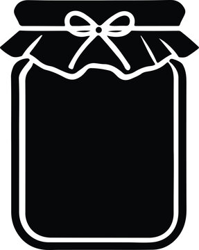 recommend clip art: Glass jar for honey or jam icon silhouette vector art illustration