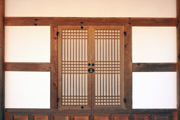 The door of Hanok, a traditional Korean house