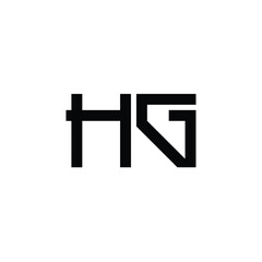 HG monogram logo design letter text name symbol monochrome logotype alphabet character simple logo