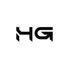 HG monogram logo design letter text name symbol monochrome logotype alphabet character simple logo