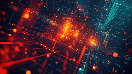 A modern world map composed of geometric shapes and illuminated lines, emphasizing the theme of digital innovation 